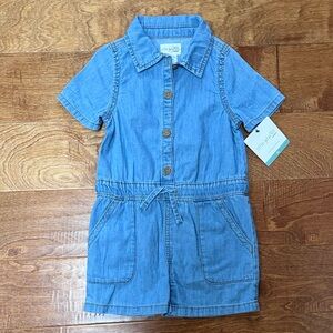 NEW WITH TAGS! Toddler Girls Carters Little Planet Chambray Romper - 4T
